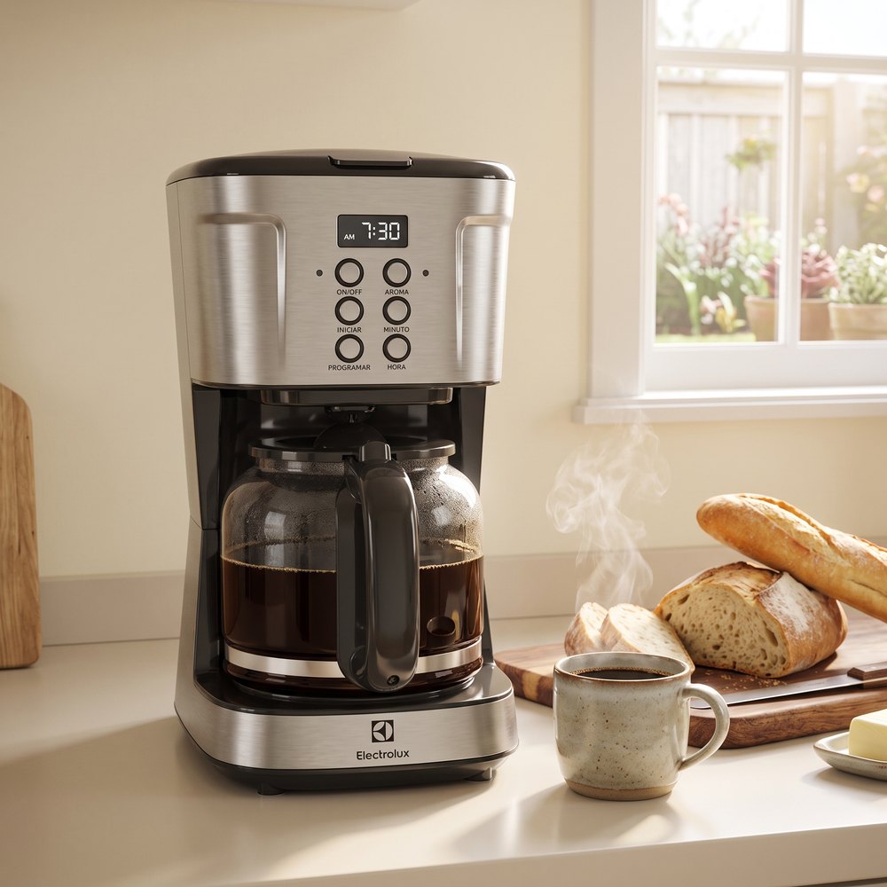 Cafeteira elétrica de 1,5 litro com timer, 38 xícaras