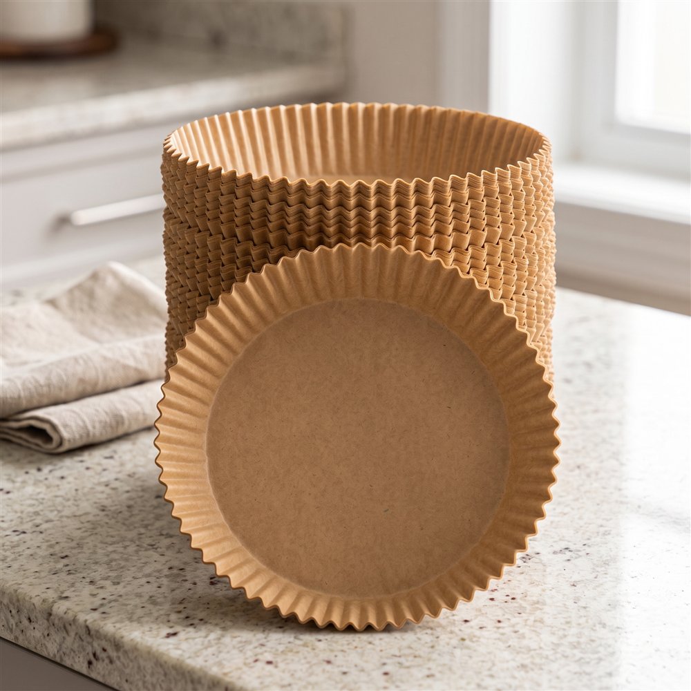 Forro de papel redondo de 16 cm para air fryer