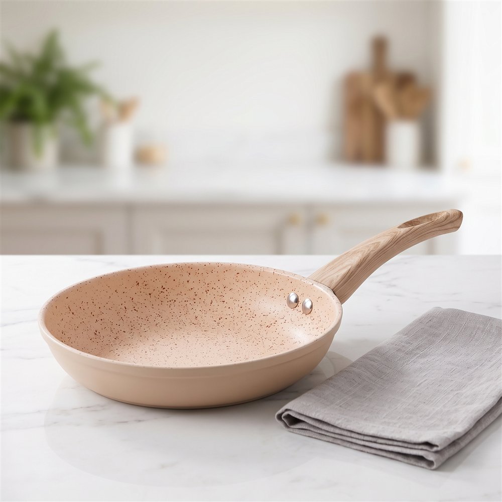 Frigideira de 20 cm bege, para indução