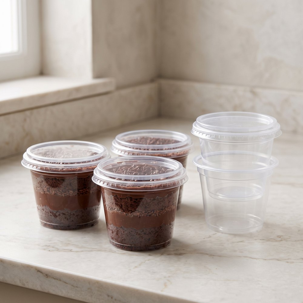 Pote de 250 ml com tampa, 24 unidades